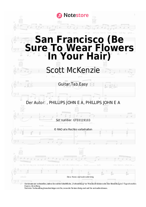 Scott McKenzie San Francisco (Be Sure To Wear Flowers In Your Hair