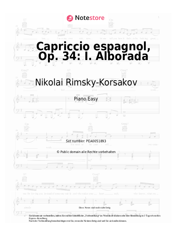 Nikolai RimskyKorsakov Capriccio espagnol, Op. 34 I. Alborada