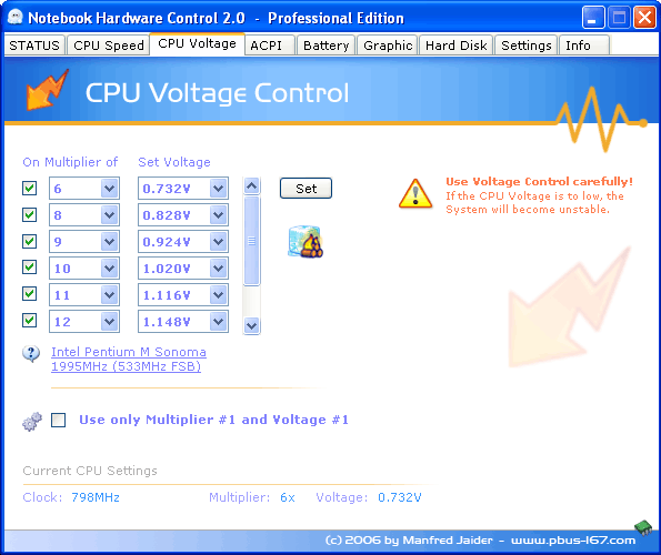 Notebook Hardware Control (NHC) Main features