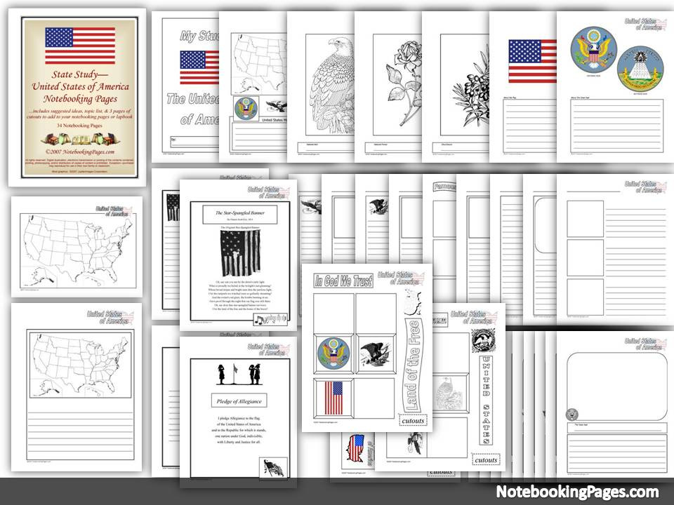 Free State Notebooking Pages eBook The Happy Housewife™.