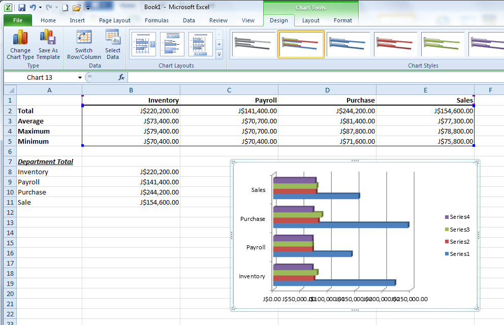 How to create Charts using Microsoft Excel