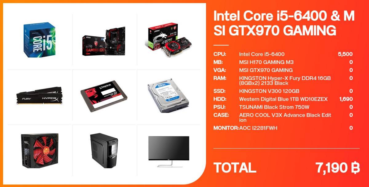 Intel Core i56400 & MSI GTX970 GAMING จัดสเปค Notebookspec