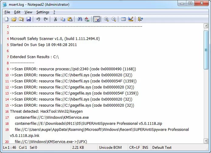Microsoft Safety Scanner เครื่องมือกำจัดไวรัส (ฟรีแวร์) Notebookspec