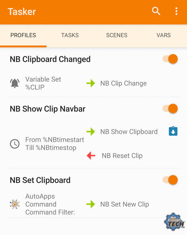 Tasker Smart NavBar 5 Better clipboard manager NotEnoughTech