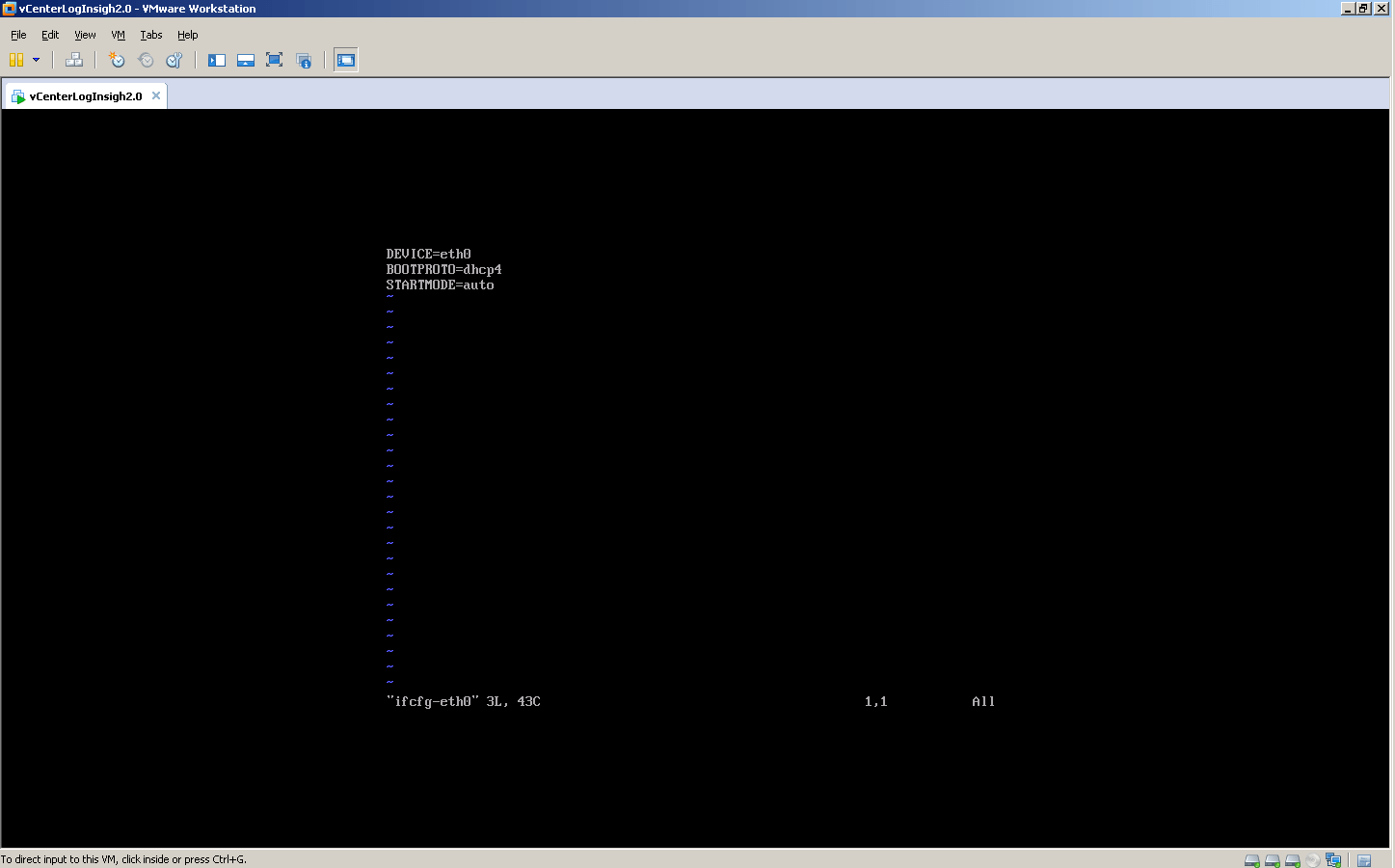 vCenter Log Insight Static IP Address (Not Supported) doOdzZZ's Notes