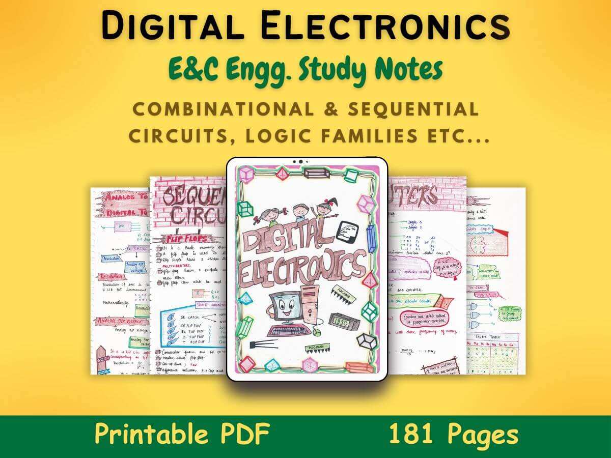 Digital Electronics Aesthetic Study Notes For BTech, FE, STEM
