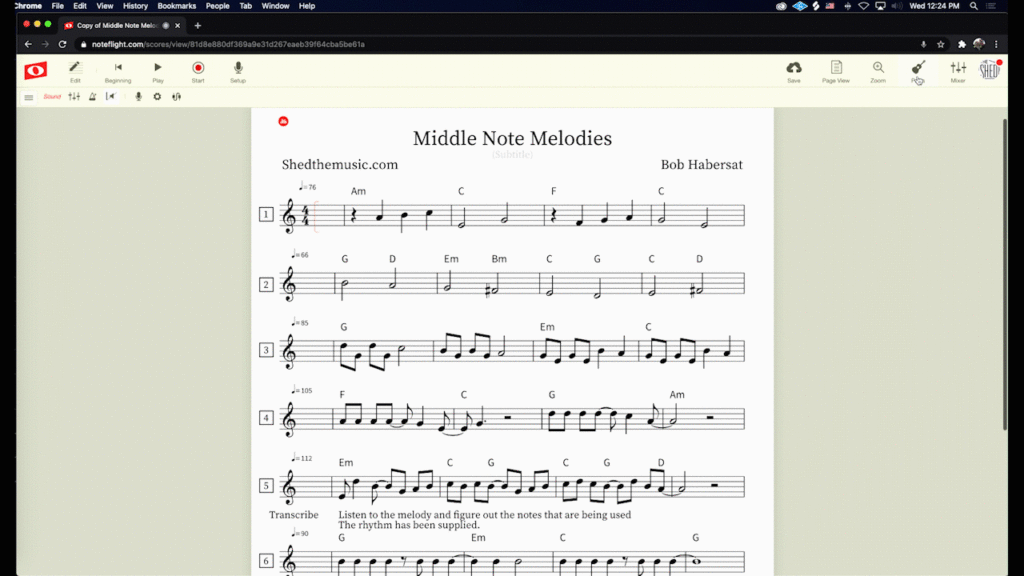 Create Interactive Scores With Noteflight, by Bob Habersat of