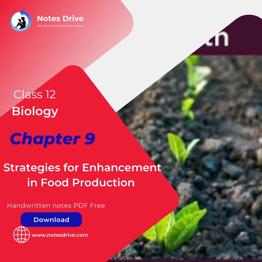 Class 12 Biology Chapter 9 Strategies for Enhancement in Food