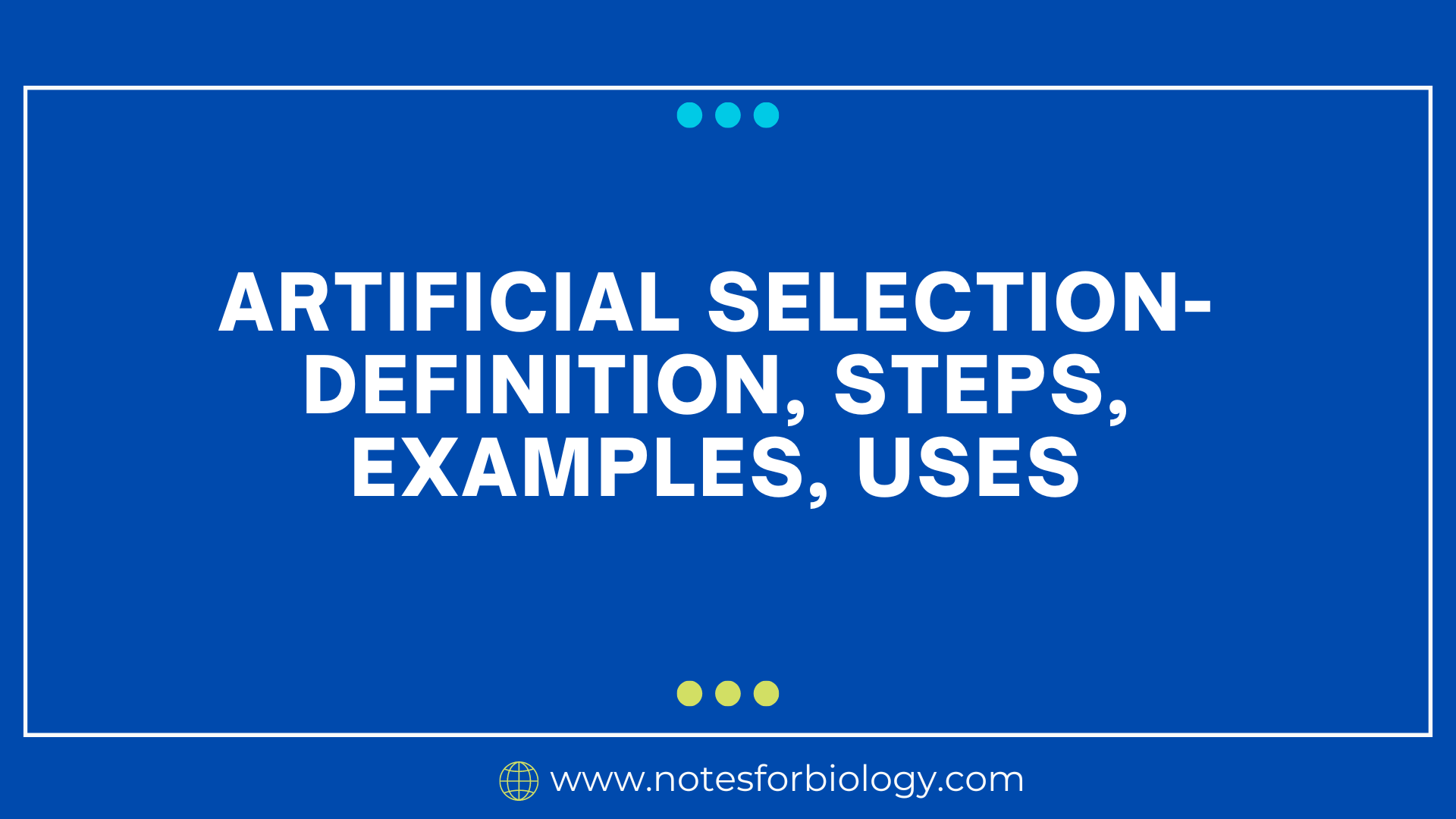 Artificial Selection Definition, Steps, Examples, Uses