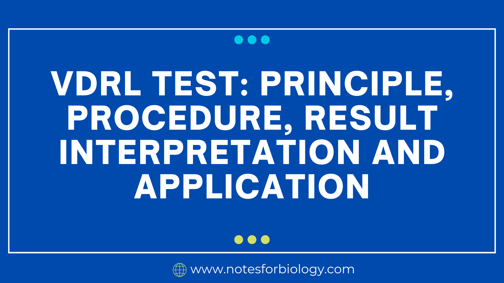 VDRL test Principle, Procedure, Result interpretation...
