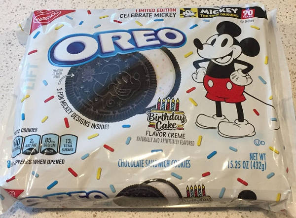Review Are the Mickey Birthday Cake Oreos tasty? Notes from Neverland