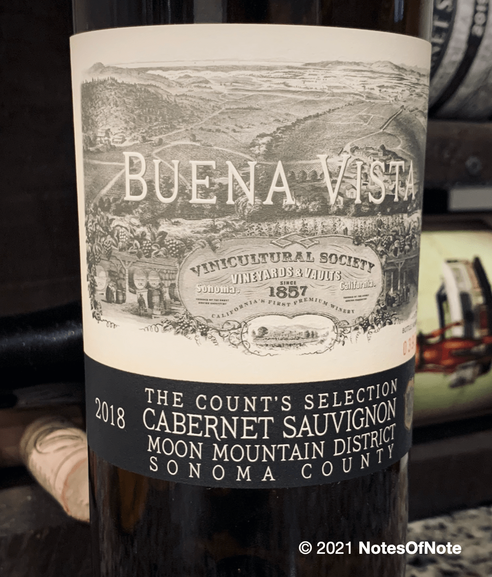 2018 The Count’s Selection Sauvignon, Buena Vista Winery