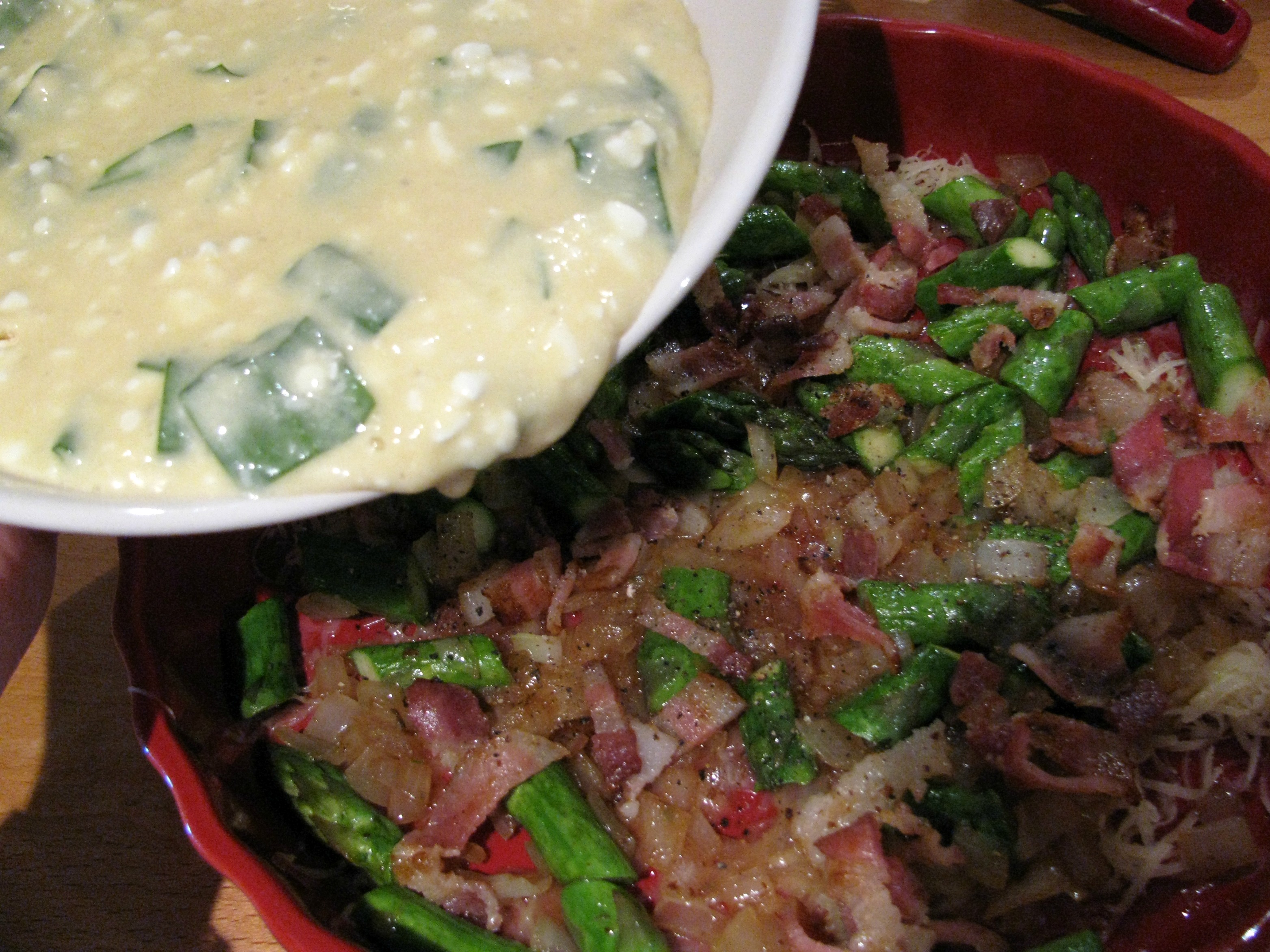 Frittata with Bacon, Asparagus, and Ramps