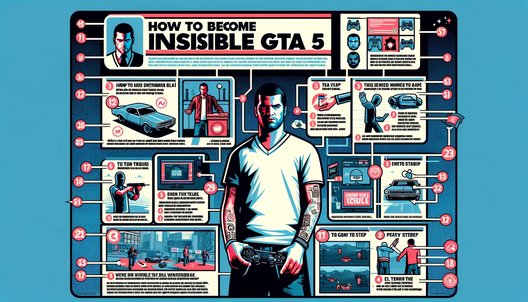 How can I invisible in GTA 5? Notes Read