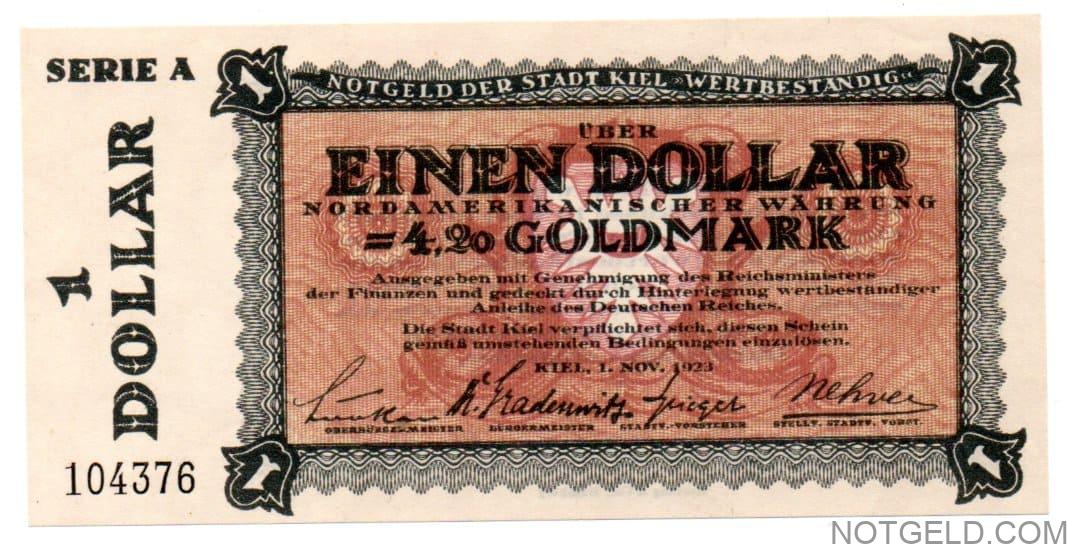 Kiel 1 dollar