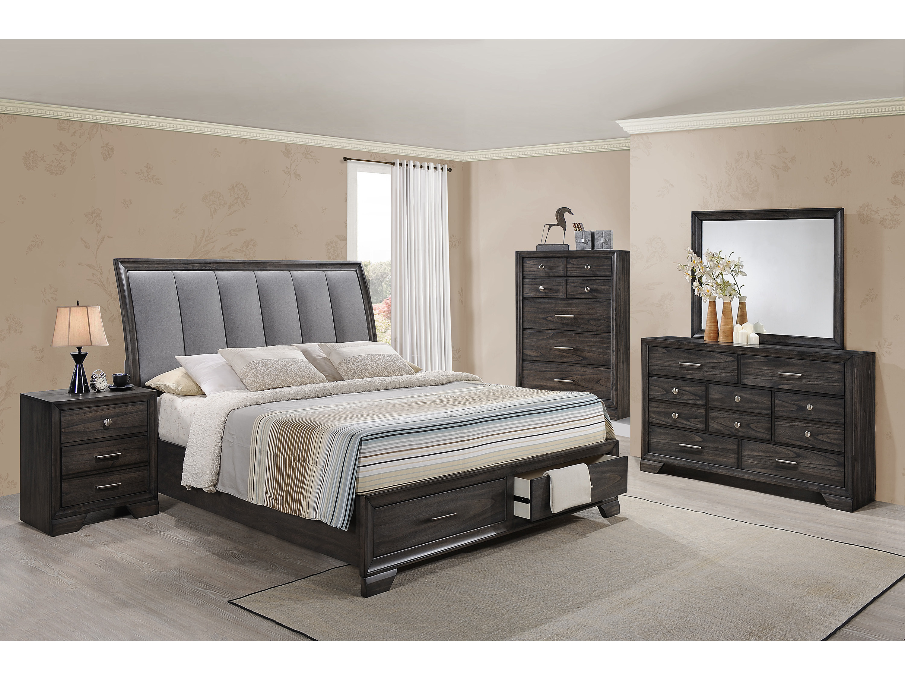 6Piece Storage Bedroom Set Nothin' Fancy Furniture Warehouse
