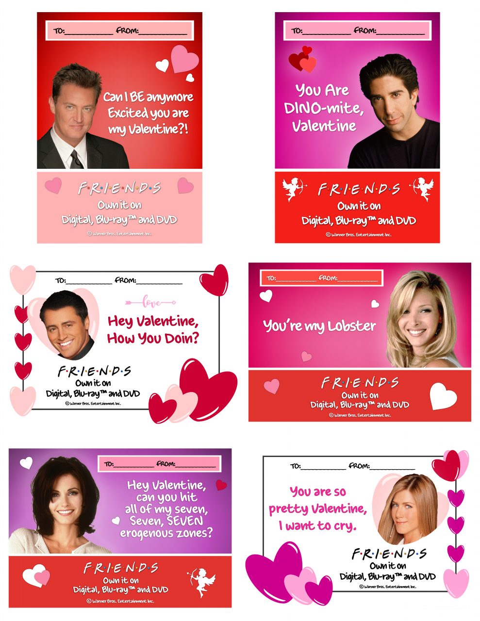 Friends Valentine S Day Cards And Recipes Nothing But Geek
