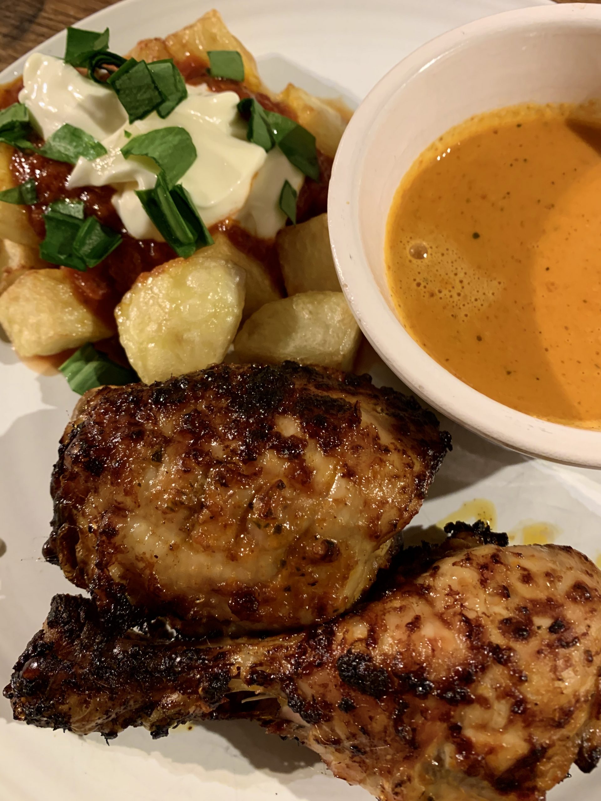 Piri Piri Chicken with Patatas Bravas Nothing But Onions