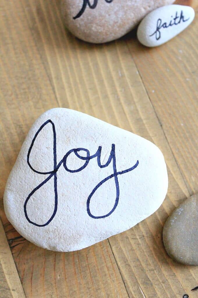 Written On Stone How to Create Hand Lettered Rocks Noting Grace