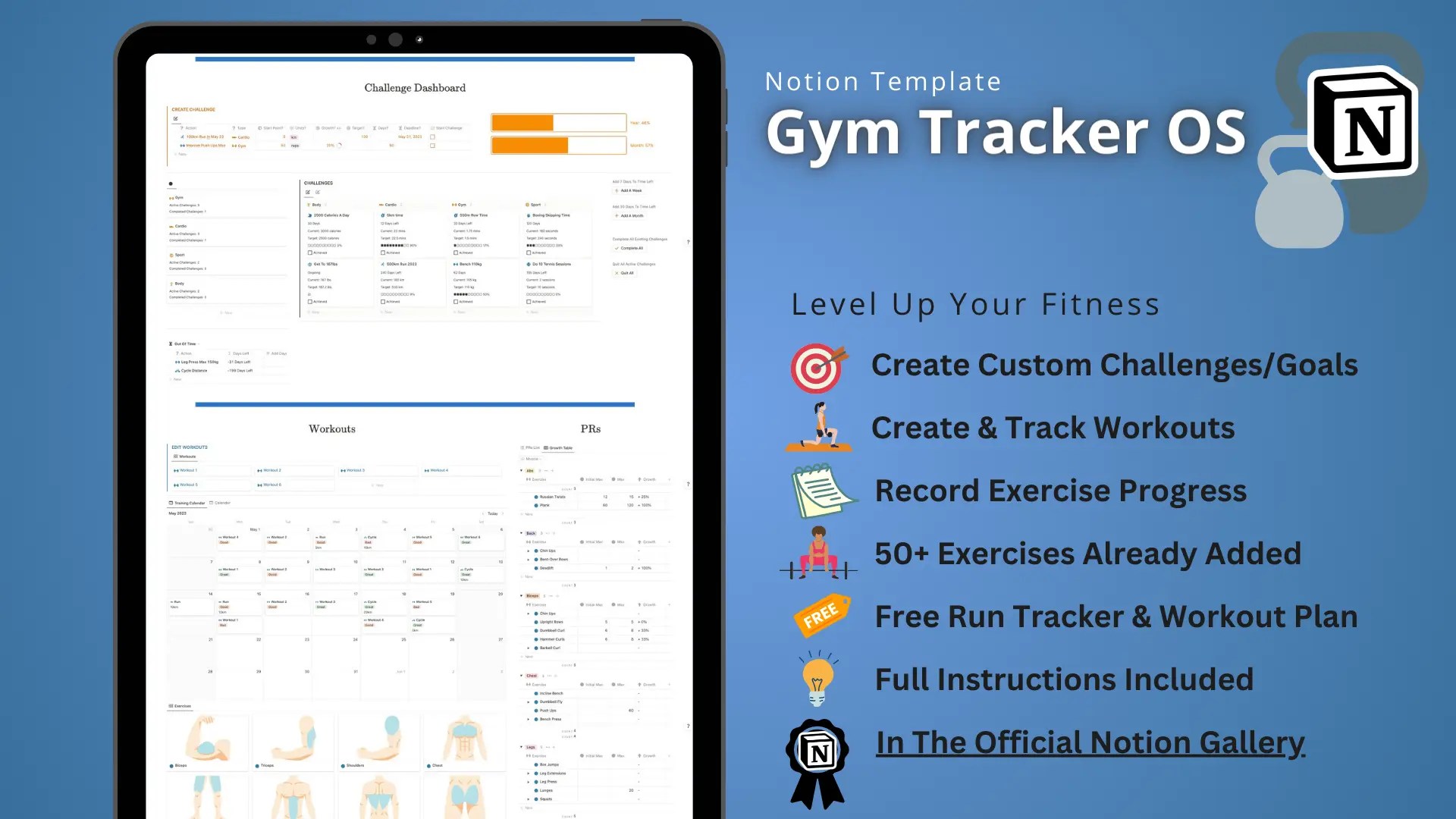 Notion Gym Template Os Notionhub