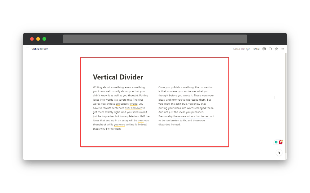 How to add a Vertical Divider in Notion Notion Tour