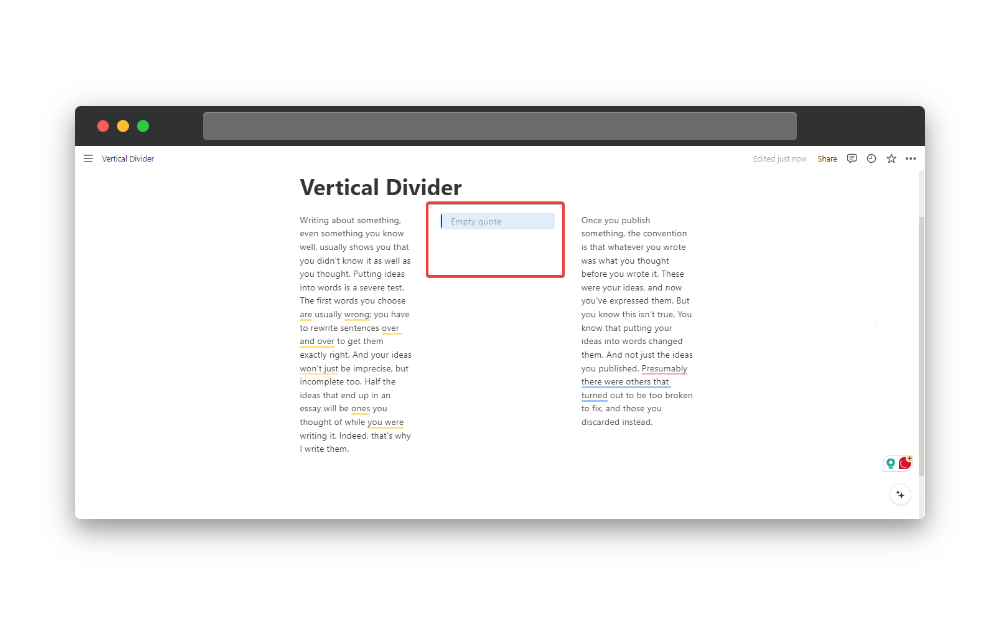 How to add a Vertical Divider in Notion Notion Tour