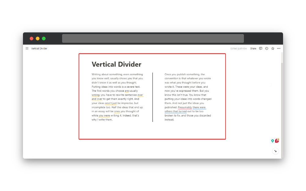 How to add a Vertical Divider in Notion Notion Tour