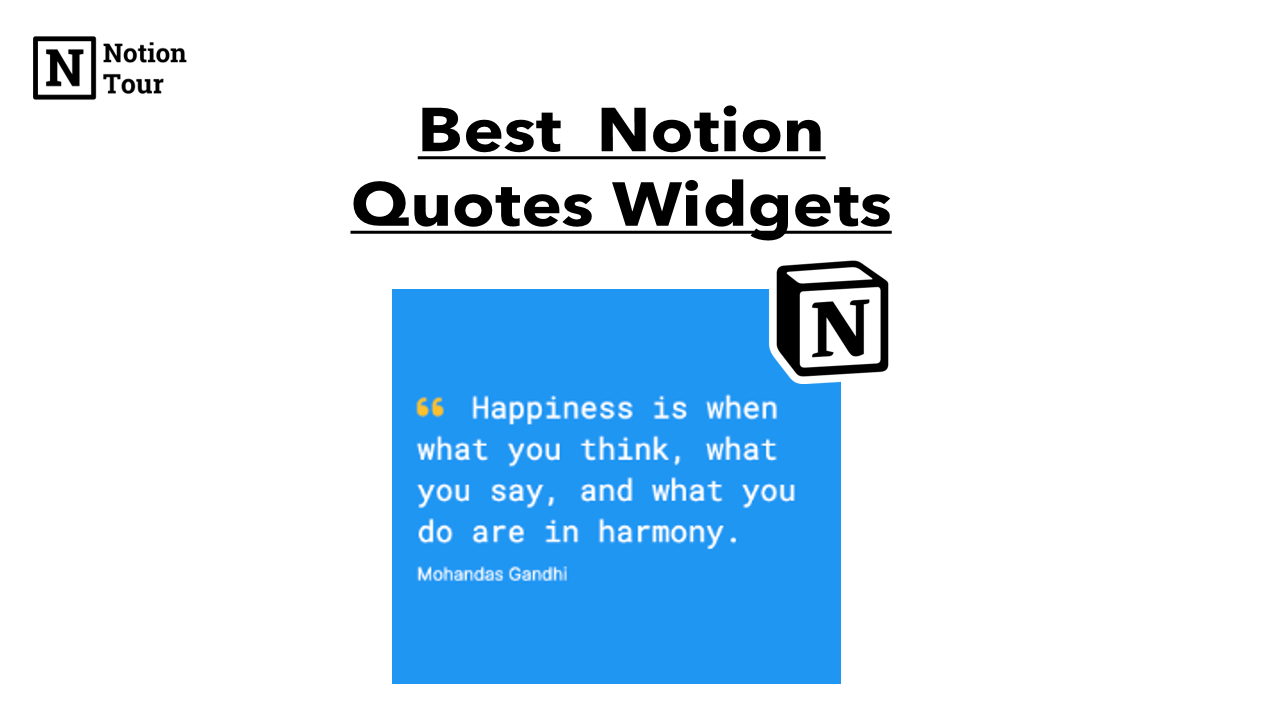 6 Best Notion Quotes Widgets of 2024 Notion Tour