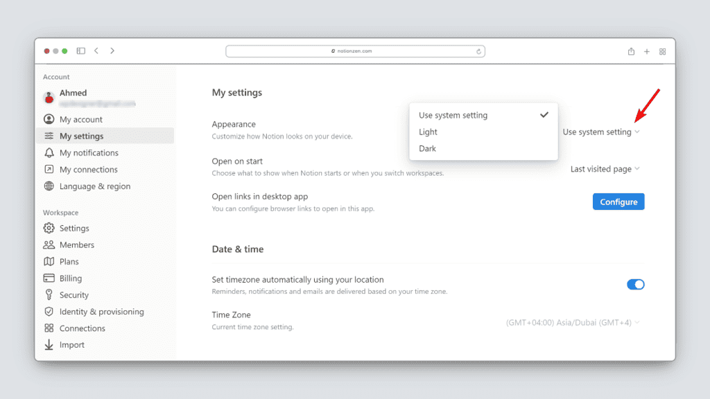 How To Enable Dark Mode on Notion notionzen