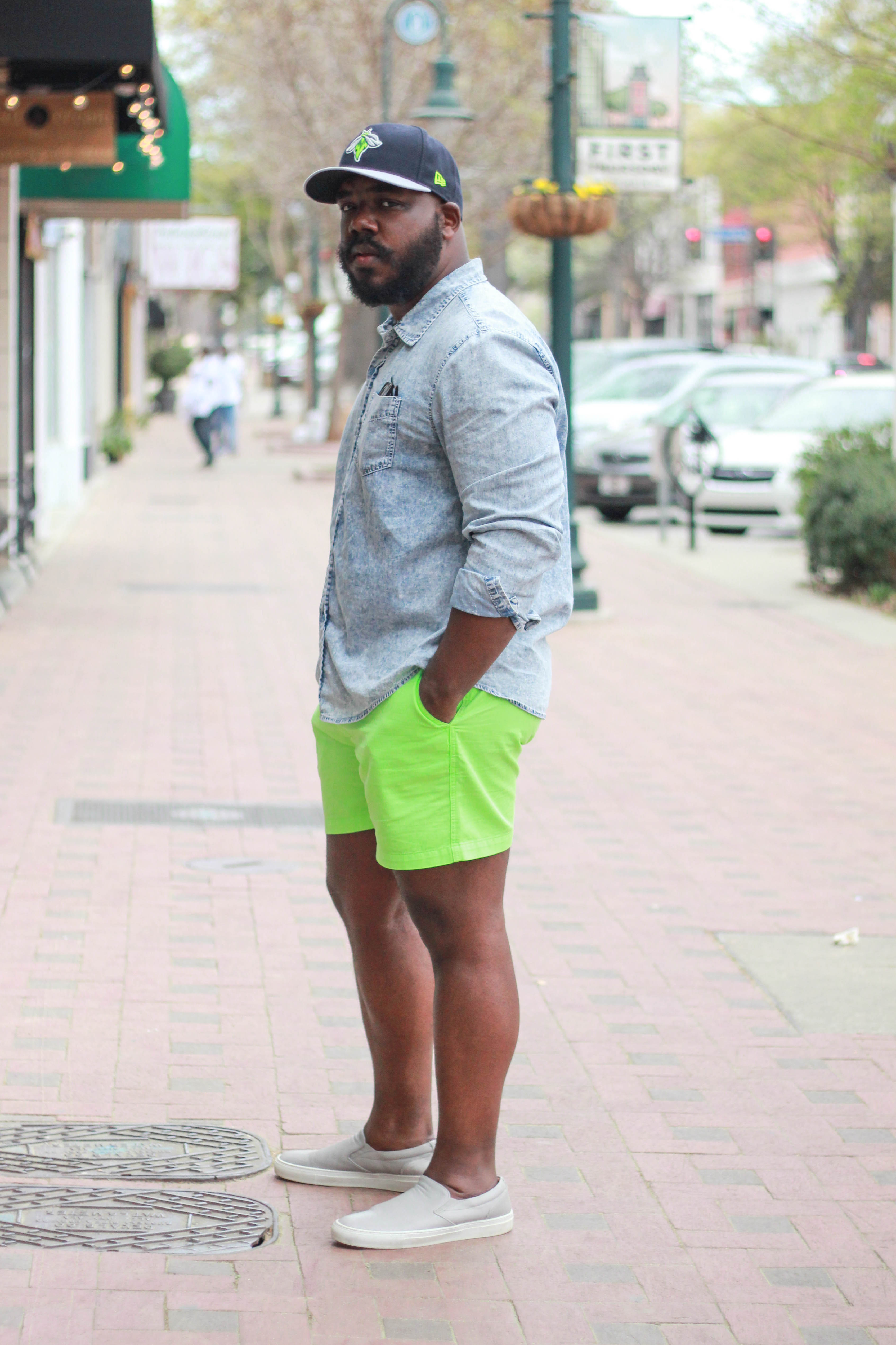 Neon Green Shorts NOTORIOUSLY DAPPER