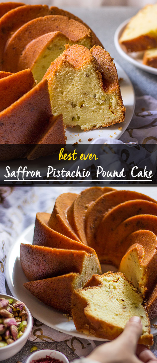 Saffron Pistachio Pound Cake Not Out of the Box