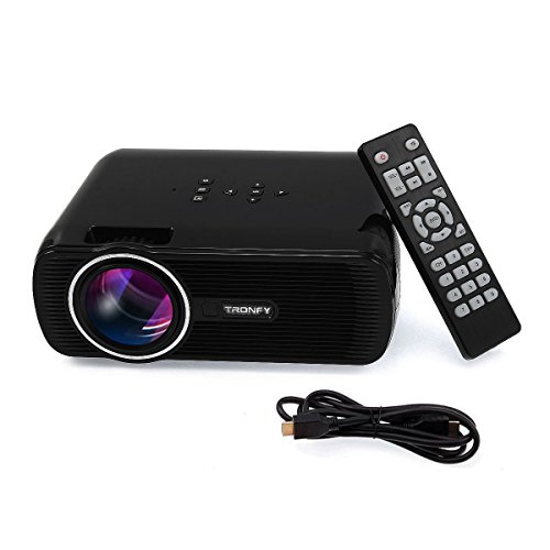 Tronfy Portable Multimédia Projecteur avec cordon HDMI LCD Mini