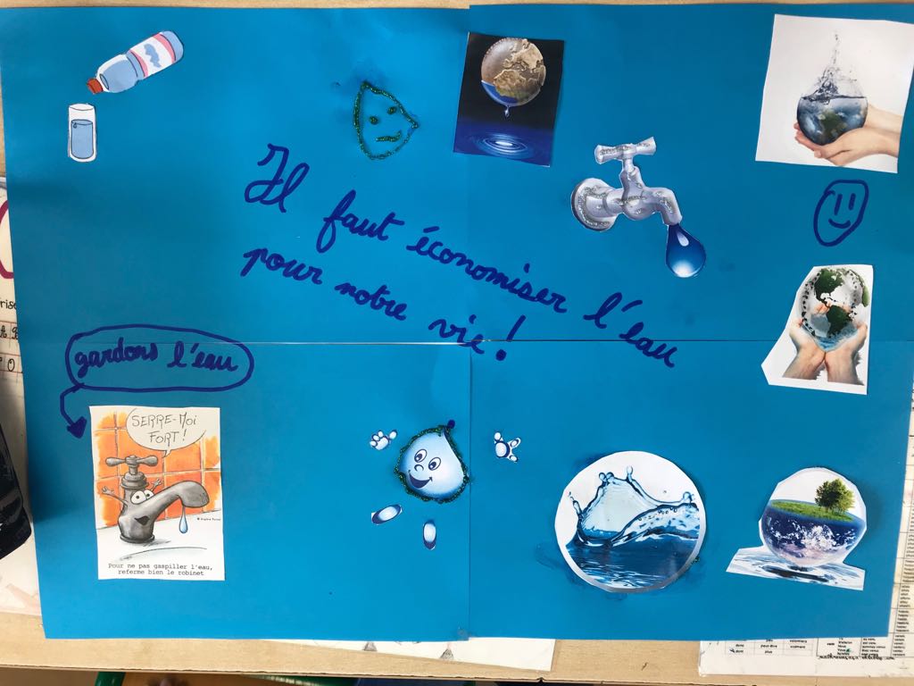 Les grands se mobilisent contre le gaspillage de l’eau… Ecole Notre