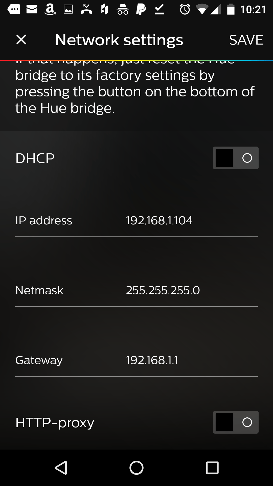 How to Set Static Philips Hue Bridge IP Address Fix Dropouts Not Sealed