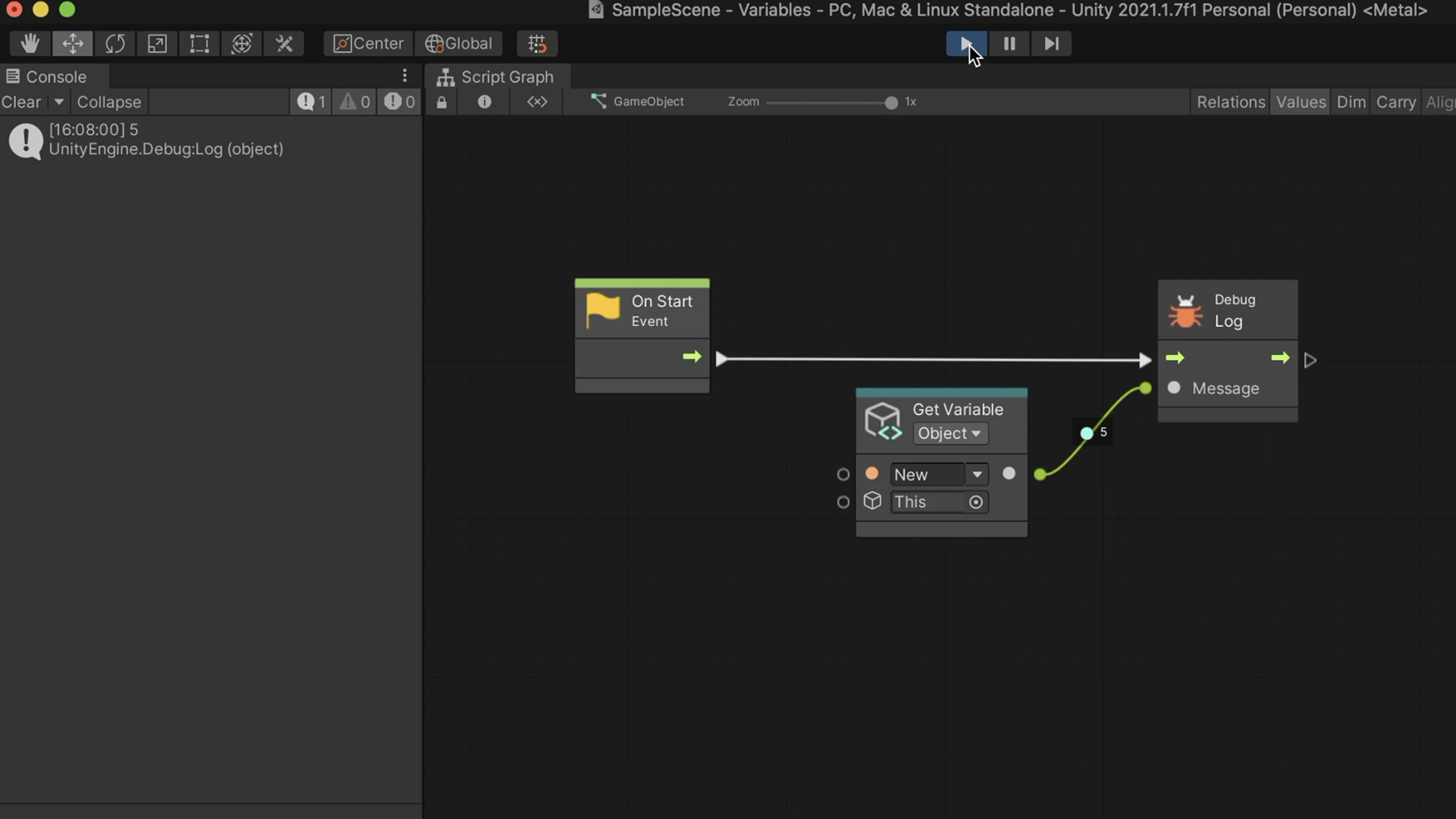 Unity Visual Scripting, Part 6 Variables Unity Tutorial NotSlot