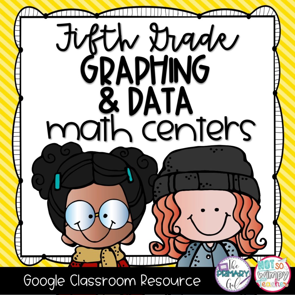 Graphing FREE Fifth Grade DIGITAL Math Centers for GOOGLE Classroom