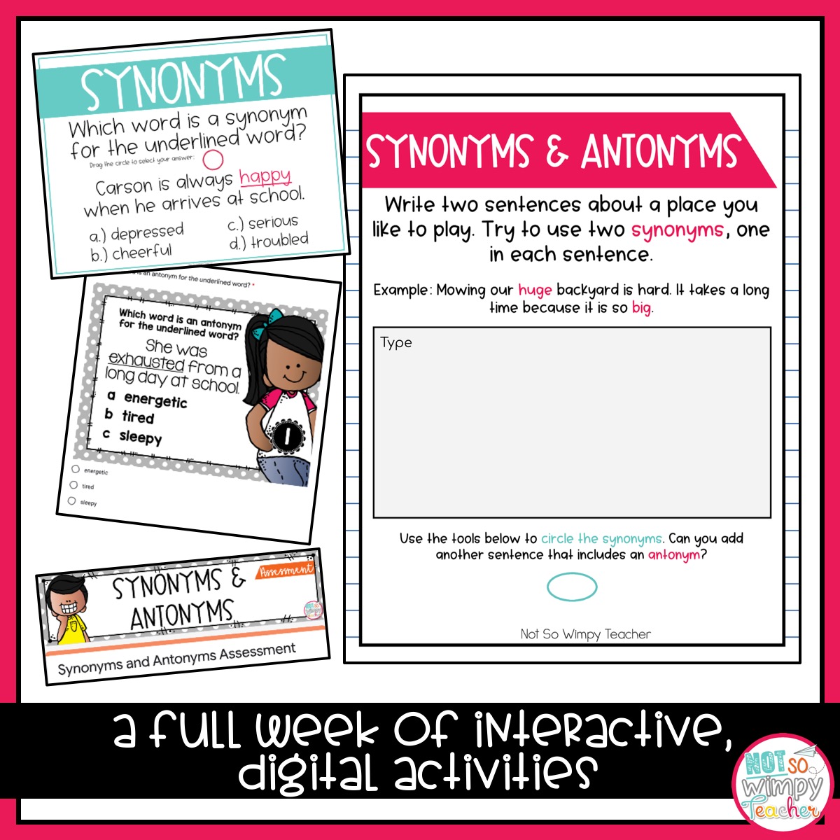 Digital Grammar Fourth Grade Activities Synonyms