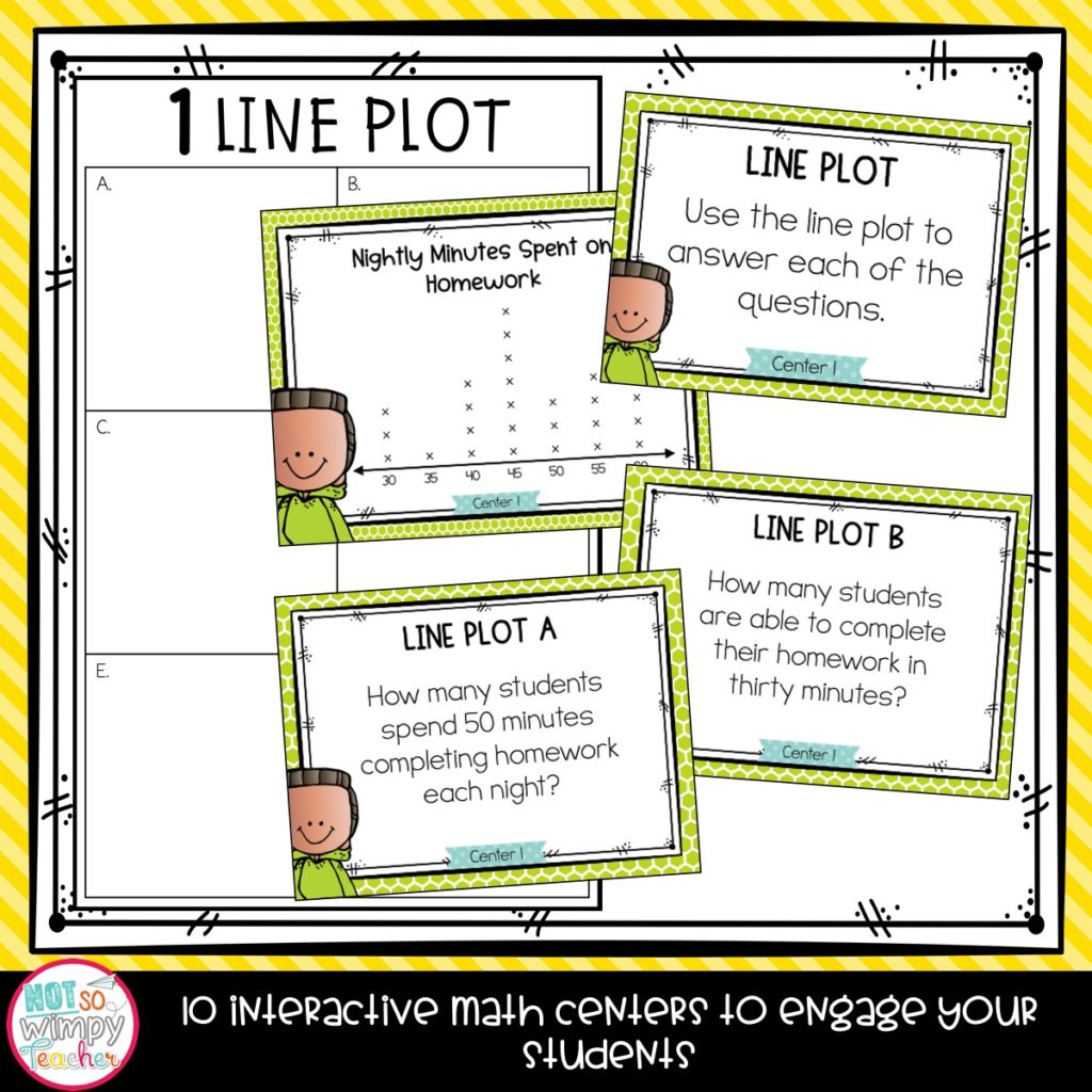 Graphing and Data ***FREE*** Fifth Grade Math Centers - Not So Wimpy