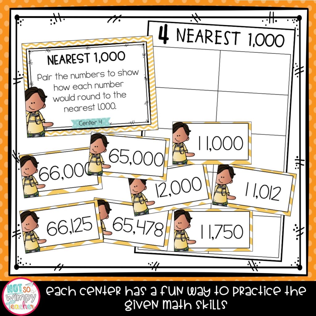 Place Value Fourth Grade Math Centers - Not So Wimpy Teacher