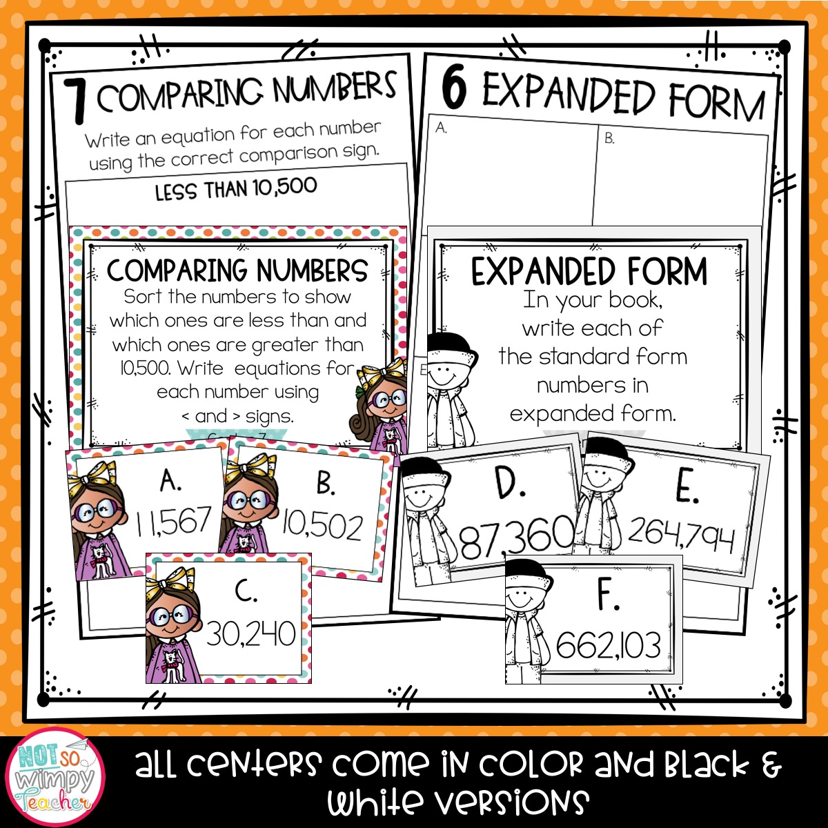 Place Value Fourth Grade Math Centers - Not So Wimpy Teacher