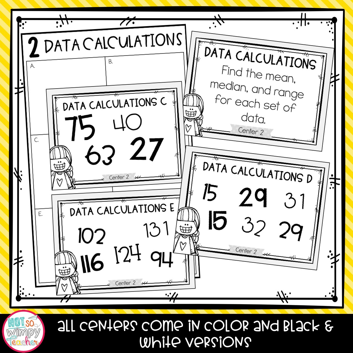Graphing and Data ***FREE*** Fifth Grade Math Centers - Not So Wimpy