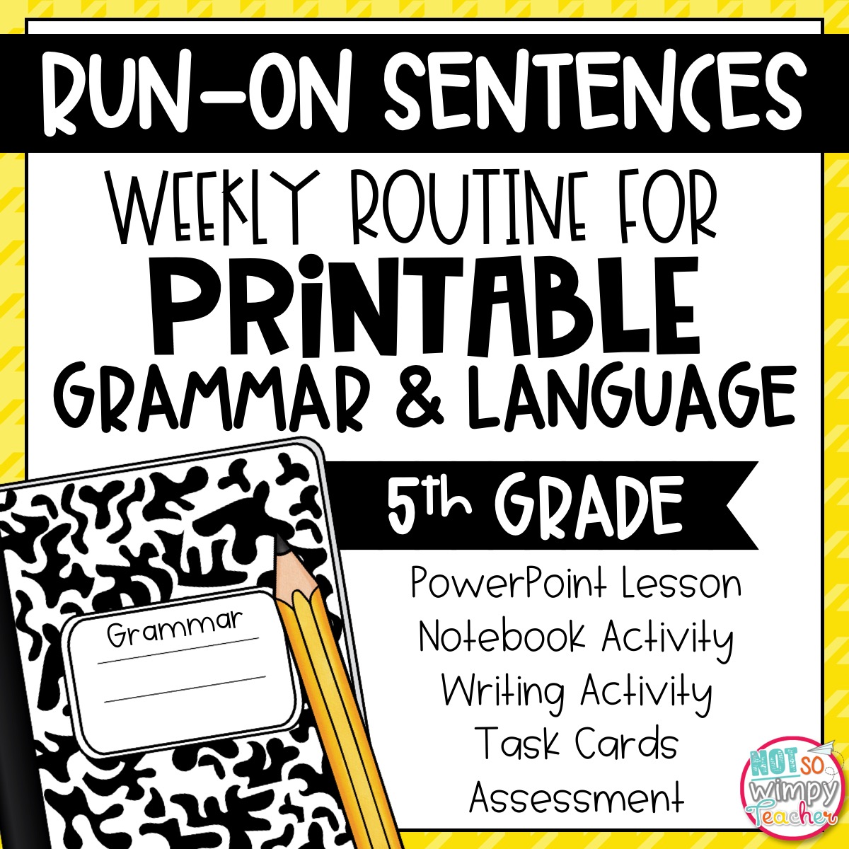 Grammar Fifth Grade Activities RunOn Sentences Not So Wimpy Teacher
