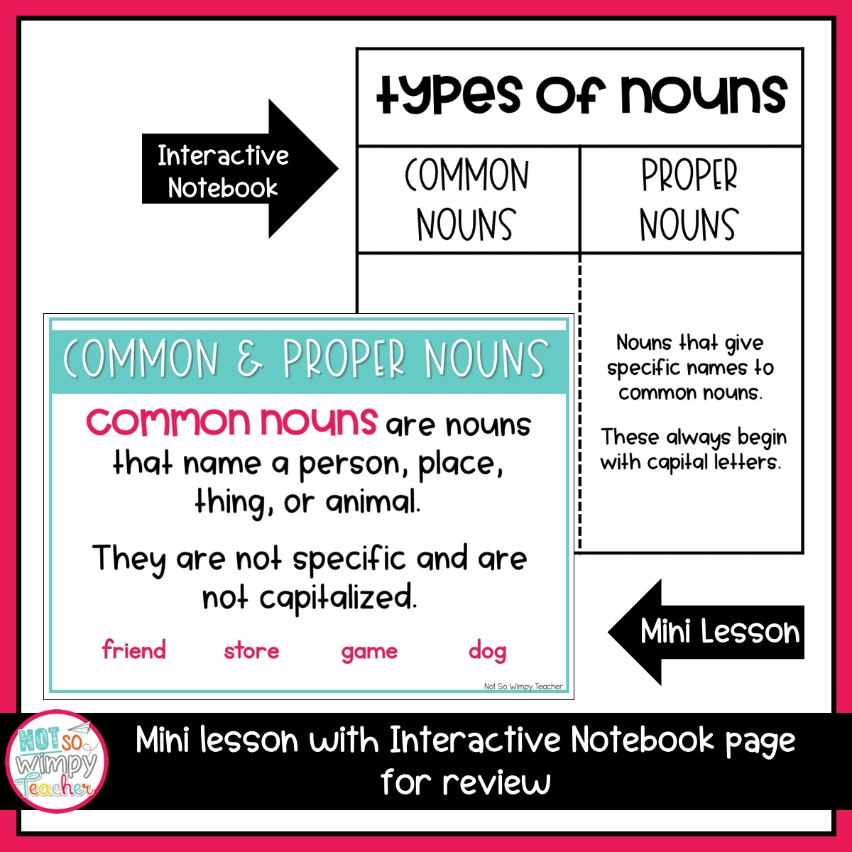 Grammar Second Grade Activities Common & Proper Nouns Not So Wimpy Teacher