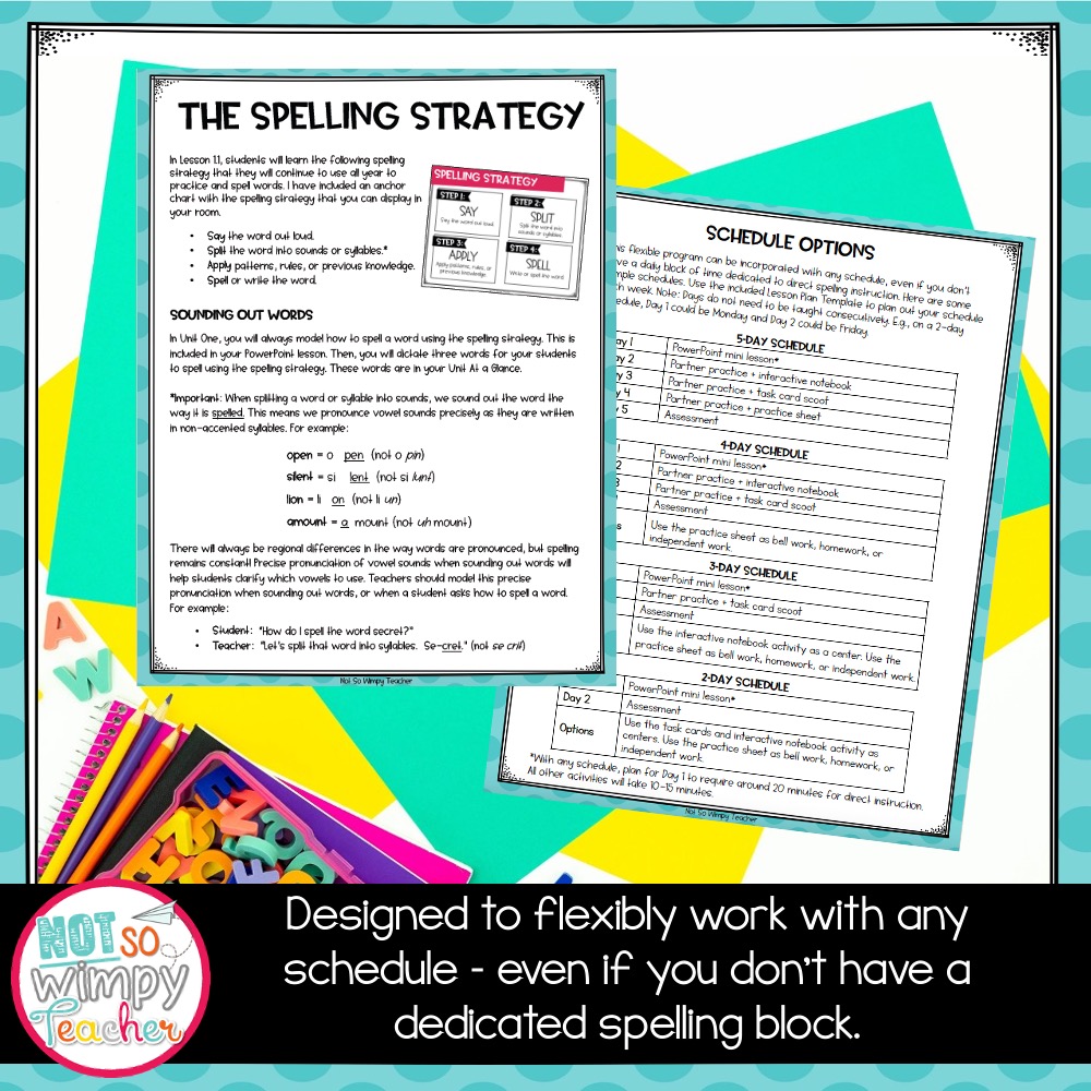 Spelling Curriculum: Yearlong Bundle SECOND GRADE - Not So Wimpy Teacher