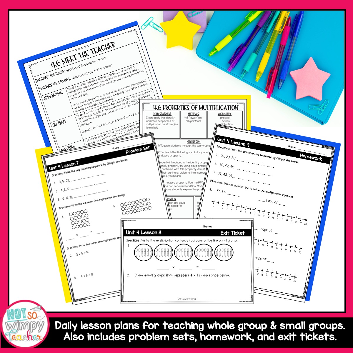 Multiplication Unit with Activities for THIRD GRADE - Not So Wimpy Teacher