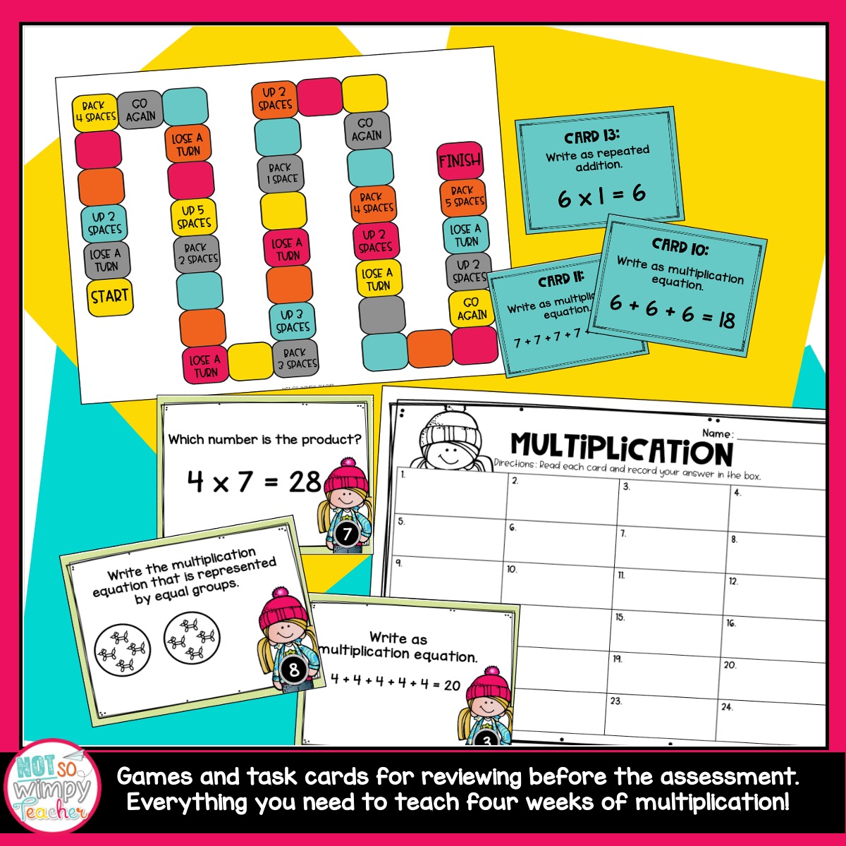 Multiplication Unit with Activities for THIRD GRADE - Not So Wimpy Teacher