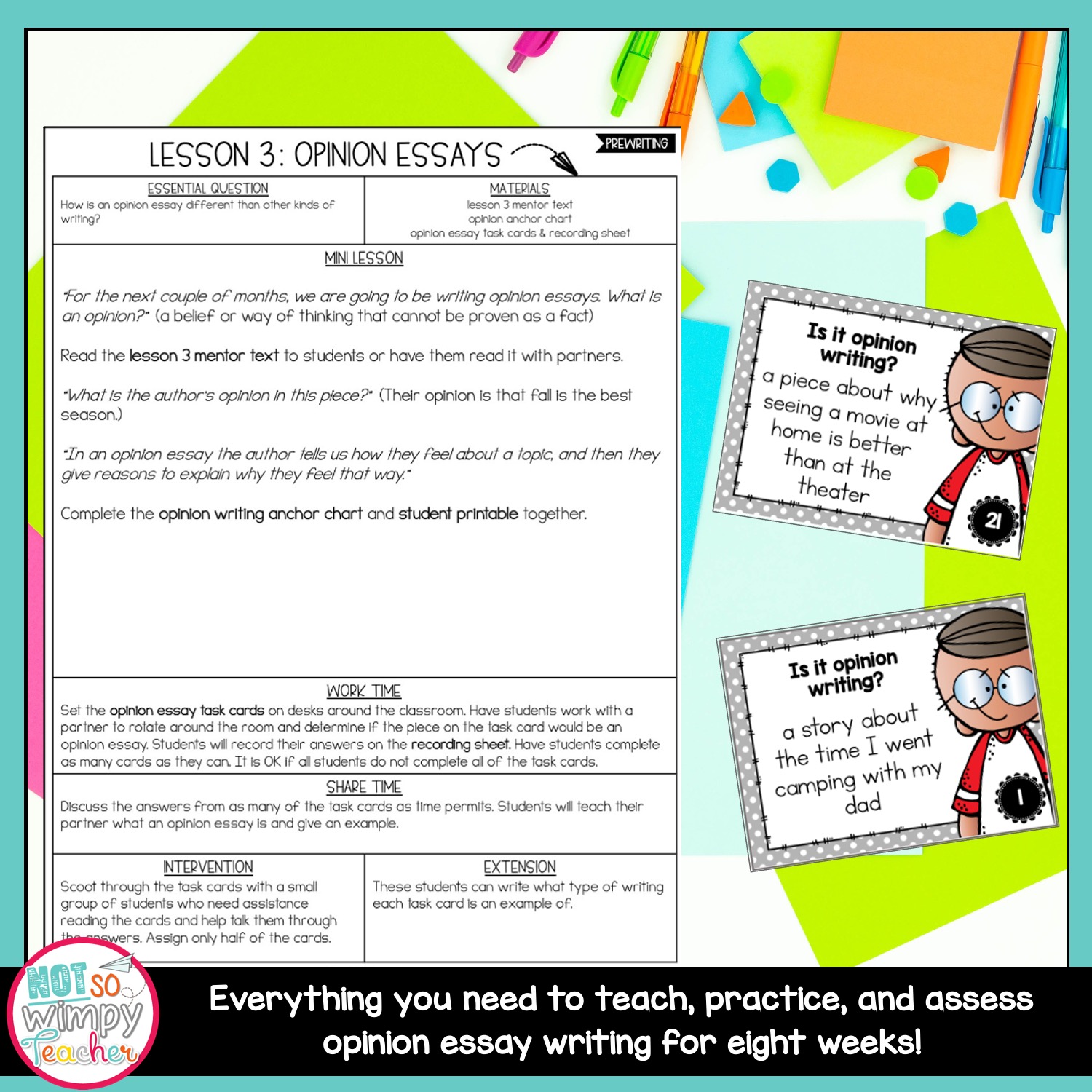Opinion Writing Unit SECOND GRADE - Not So Wimpy Teacher