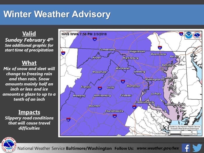 Winter Weather Advisory issued for Nottimgham area