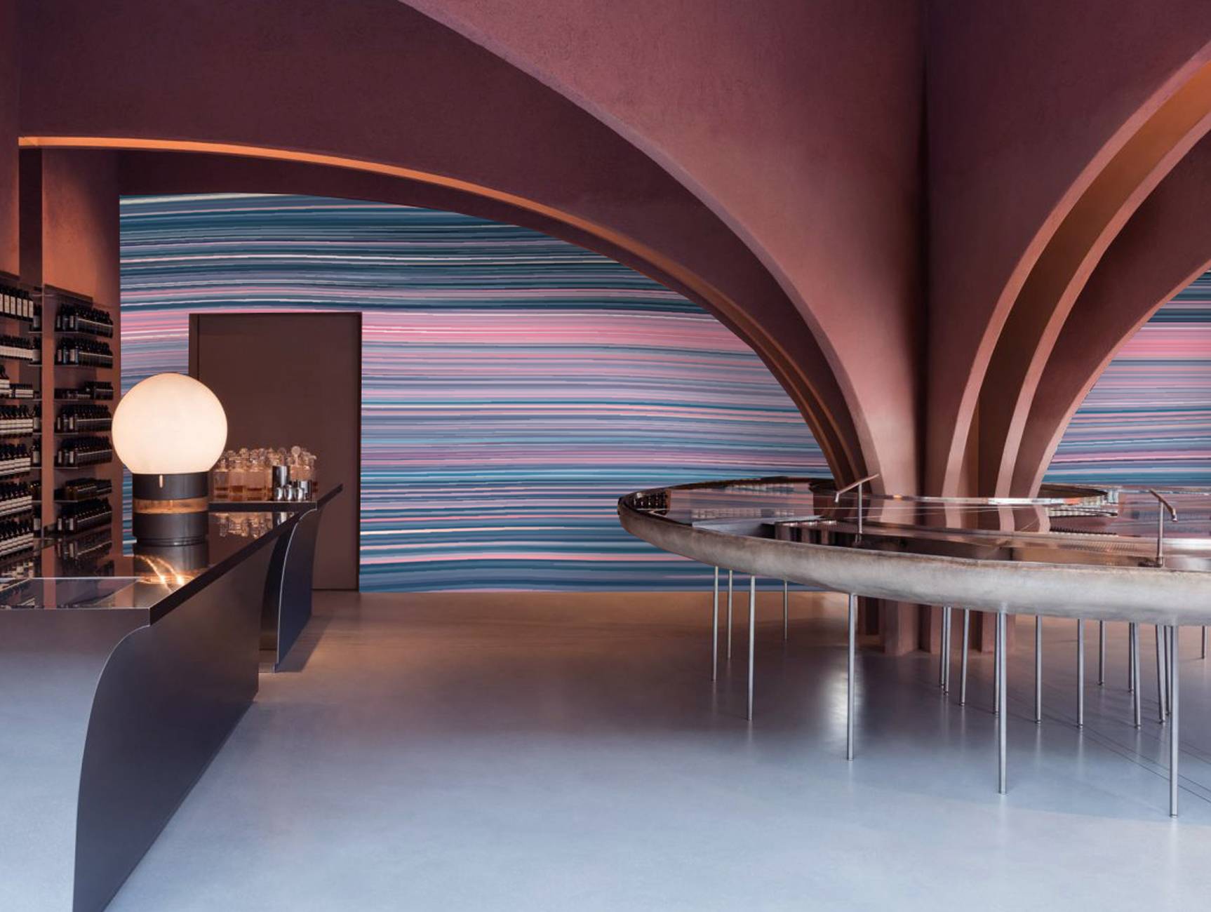 Horizontal lines wall mural Nouqoush