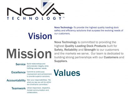 Vision, Mission & Values | Nova Technology Loading Dock Equipment